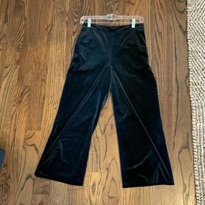Velvet crop wide leg pants